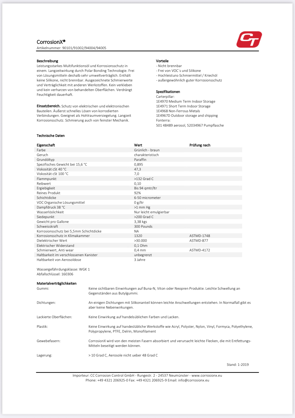 CorrosionX 500 ml Gokart und Container Multifunktionsöl